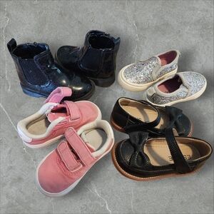 adidas Kids Glittery Silver and Black Boots